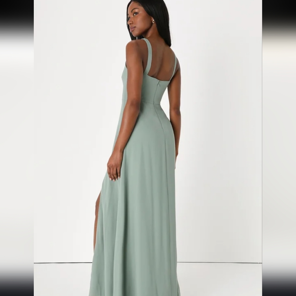 Lulus Sage Maxi Dress L - Picture 6 of 7